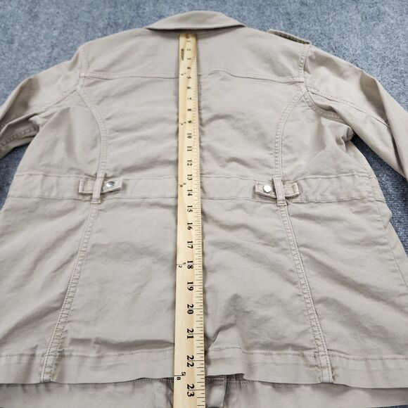 Vineyard Vines Jacket Womens XS Brown Khaki Utility Chore Casual Safari Pockets - Picture 7 of 16